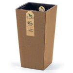 Pot de fleurs - edanti - urbi square eco wood - carr� - plastique enrichi bois 33% - insert 5l