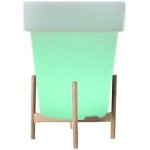 Pot de fleur lumineux de led pot de plante dorchid�e de lumi�res de jardin imperm�ables pour le d�cor ...