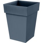 Pot de fleur mi - haut carr� - eda - toscane - 40 cm - 51 l - 39 x 39 x h. 53 cm - bleu jean