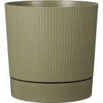 Pot de fleurs avec r�serve rond - garden id - lino - � 47 - 43 l - h 46 cm - vert mousse