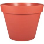 Pot de fleur rond � 30 cm - eda - toscane - 10 l - int�rieur / ext�rieur - � 295 x h. 24 cm - orange ...