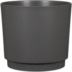 Pot de fleurs rond - deroma - 236 - 13 l - � 29 cm - noir