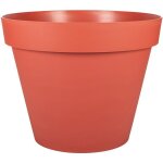 Pot de fleur rond - eda - toscane - � 40 cm - 23 l - int�rieur / ext�rieur - � 40 x h. 32 cm - orange ...
