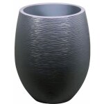 Pot de fleurs rond egg � 50cm - eda - graphit - 53 l - � 50 x h. 53 cm - gris anthracite