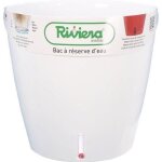 Pot de fleurs rond - riviera - eva new - plastique -  30 x h 275 cm - 145 l - blanc