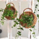 Pots de fleurs � suspendre en rotin panier porte - fleurs suspendu tiss� � la main suspendu panier tiss� ...