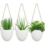 Pots de fleurs suspendus - non spcifi - lot de 3 - cramique - dcoration murale - intrieur / extrieur ...