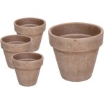 Lot de 4 pots de fleurs en terre cuite moka - 11 cm avec bord - pour lintrieur et le jardin - kotarbau ...