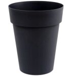 Pot de fleurs toscany round - anthracite - 50 l - Ø44 cm - plastique recyclé - avec réserve deau Pot de fleurs toscany round - anthracite - 50 l - Ø44 cm - plastique recyclé - avec réserve deau
