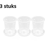 Pot pour orchid�e phalaenopsis en 3 parties - pot de contr�le des racines - pot de fleurs en plastique ...