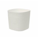 Pot avec r�serve deau - garden id respect - blanc 40 x 40 cm - 100% d�chets m�nagers - 100% recyclable ...