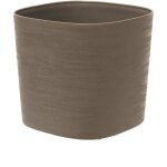 Pot avec r�serve deau - garden id respect - taupe 40 x 40 cm - 100% d�chets m�nagers - 100% recyclable ...