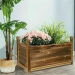 Potager v�g�table - bac potager en bois massif - 60x30x34cm - jardini�re ext�rieur pour jardin terrasse ...