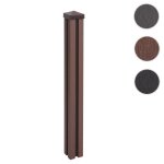 Poteau wpc sarthe - cl�ture wpc - brun - 98x9x9 cm - hauteur 100 cm - longueur 200 cm