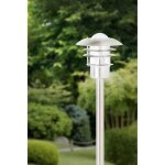 Potelet extrieur terrence h90cm - brilliant - acier - 1 ampoule e27 requise