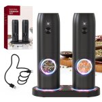 Potentforce usb lot de 2 moulin a poivre electrique avec socle. ensemble salière et poivrière électrique ... Potentforce usb lot de 2 moulin a poivre electrique avec socle. ensemble salière et poivrière électrique ...