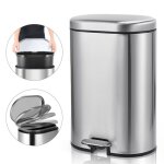 Poubelle 42l inox - pdales en mtal - avec seau intrieur en plastique fermeture douce anti - odeur ...