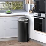 Poubelle automatique 42l noire - capteur Électrique - couvercle intelligent - acier inoxydable - pour ... Poubelle automatique 42l noire - capteur Électrique - couvercle intelligent - acier inoxydable - pour ...