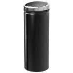 Poubelle automatique - homcom - 50 l -  capteur de mouvement - en acier inoxydable noir