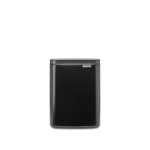 Poubelle - brabantia - bo 7l - fixation murale - noir mat - ouverture facile Poubelle - brabantia - bo 7l - fixation murale - noir mat - ouverture facile