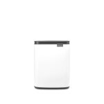 Poubelle - brabantia - bo 7l - ouverture facile - fermeture silencieuse - fixation murale - blanc