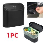 Poubelle de bureaupetite poubelle de voiture avec crochetspoubelle portable avec couverclepour noir poubelle ...