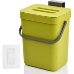 Poubelle compost cuisine 5l avec couvercle - comptoir - int�rieur - vert