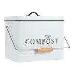 Poubelle  compost en mtal 10l vintage