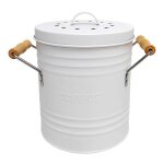 Poubelle  compost en mtal 4l rtro