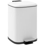 Poubelle de cuisine 12l homcom avec couvercle poubelle anti - traces de doigts avec pédale et seau intérieur ... Poubelle de cuisine 12l homcom avec couvercle poubelle anti - traces de doigts avec pédale et seau intérieur ...
