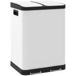 Poubelle de cuisine 2 x 30l - homcom - pédale acier inoxydable 2 compartiments couvercle à fermeture ... Poubelle de cuisine 2 x 30l - homcom - pédale acier inoxydable 2 compartiments couvercle à fermeture ...