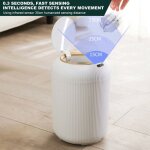 Poubelle de cuisine 15 l avec seau intérieur - détection automatique - blanc Poubelle de cuisine 15 l avec seau intérieur - détection automatique - blanc