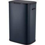 Poubelle de cuisine 60l portland ? ouverture push par pression ? acier inox gris ? kitchen move