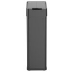 Poubelle automatique inox 90l silverlake noire - capteur infrarouge ouverture papillon