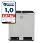 Poubelle de cuisine blanc 2 compartiments de 15 litres (30 litres)