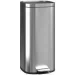 Poubelle cuisine - homcom - 30l - seau int�rieur amovible couvercle � fermeture douce - m�tal - 29x36x595cm ...