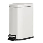 Poubelle de cuisine � p�dale 50l - m�tal anti?rouille design slim couvercle soft?close seau int�rieur ...