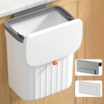 Poubelle de cuisine suspendue avec couvercle - 10 l - poubelle  compost murale pour porte darmoire petite ...