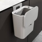 Poubelle de cuisine suspendue avec couvercle compatible avec les portes de placards et les meubles de ... Poubelle de cuisine suspendue avec couvercle compatible avec les portes de placards et les meubles de ...