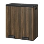 Poubelle � double compartiment 2 x 30 l avec 15 sacs poubelles 2 seaux int�rieurs en plastique couvercles ...