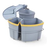 Poubelle encastrable kollby 2 x 12l + 1 x 6l gris
