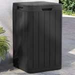 Poubelle d ext�rieur anthracite 38x38x65 cm pp