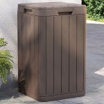 Poubelle d extrieur marron 38x38x65 cm pp