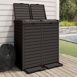 Poubelle d extrieur noir 78x41x86 cm polypropylne