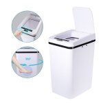 Poubelle intelligente automatique � induction 35 l avec capteur et ouverture rapide silencieuse pour ...