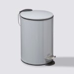 Poubelle métal à pédale 3 litres atmosphéra - gris Poubelle métal à pédale 3 litres atmosphéra - gris