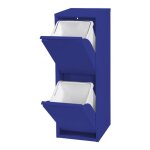 Poubelle de recyclage murale sollentuna 2 x 14l bleu nuit