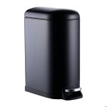 Poubelle relaxdays 10 litres avec abaissement automatique seau int�rieur amovible poubelle de salle de ...