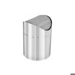 Poubelle de salle de bain en inox finition argente design moderne et lgant couleurs multiples yyv