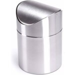 Poubelle de table inox avec couvercle pivotant - mini bac 15l pour cuisine / bureau / cosmtiques